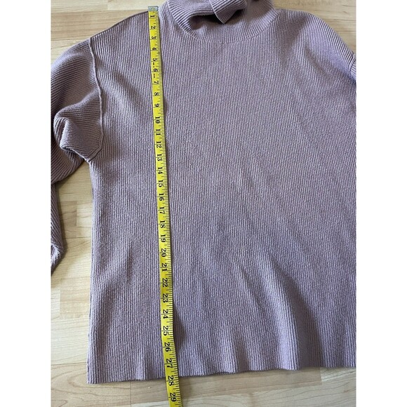 Free People Softly Structured Oversized Tunic Turtleneck Ribbed Sweater Large - Picture 9 of 13